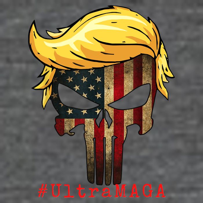 Ultra MAGA #UltraMAGA Punisher Trump Kids Hoodie