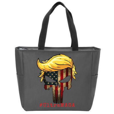 Ultra MAGA #UltraMAGA Punisher Trump Zip Tote Bag
