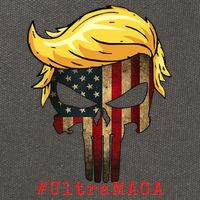 Ultra MAGA #UltraMAGA Punisher Trump Cotton Canvas Backpack