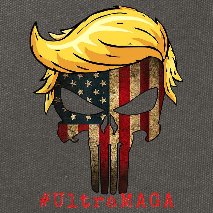 Ultra MAGA #UltraMAGA Punisher Trump Cotton Canvas Backpack