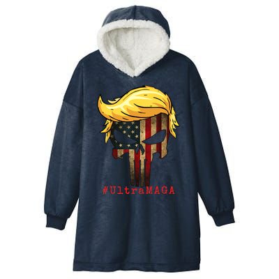 Ultra MAGA #UltraMAGA Punisher Trump Hooded Wearable Blanket