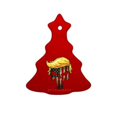 Ultra MAGA #UltraMAGA Punisher Trump Ceramic Tree Ornament