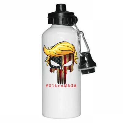 Ultra MAGA #UltraMAGA Punisher Trump Aluminum Water Bottle