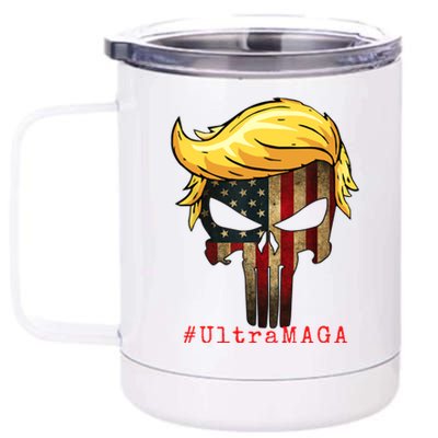 Ultra MAGA #UltraMAGA Punisher Trump 12 oz Stainless Steel Tumbler Cup