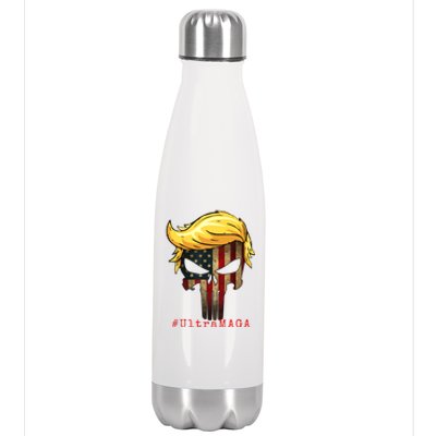 Ultra MAGA #UltraMAGA Punisher Trump Stainless Steel Insulated Water Bottle