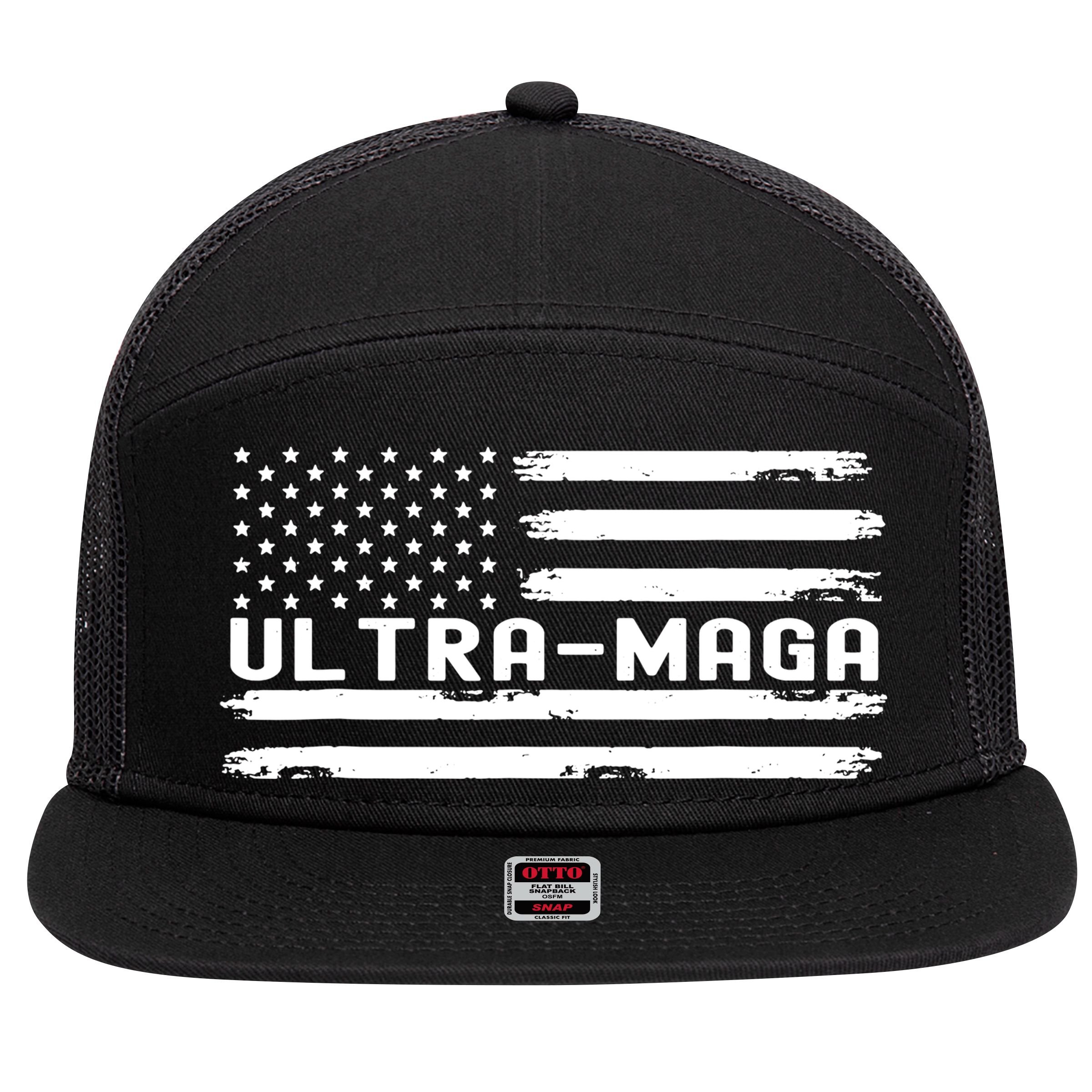 Ultra Maga 7 Panel Mesh Trucker Snapback Hat