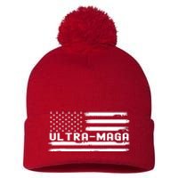 Ultra Maga Pom Pom 12in Knit Beanie