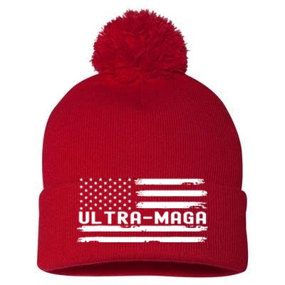 Ultra Maga Pom Pom 12in Knit Beanie