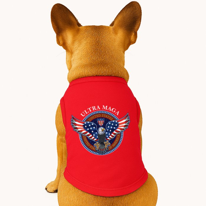 Ultra MAGA USA Eagle Crest Trump 2024 United States America Doggie Tank