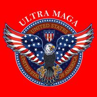 Ultra MAGA USA Eagle Crest Trump 2024 United States America Doggie Tank