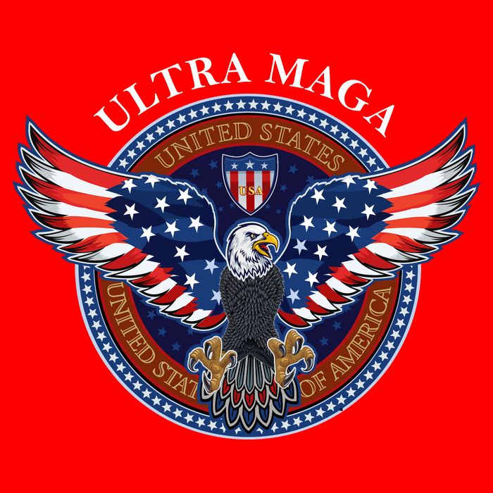 Ultra MAGA USA Eagle Crest Trump 2024 United States America Doggie Tank