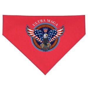 Ultra MAGA USA Eagle Crest Trump 2024 United States America USA-Made Doggie Bandana