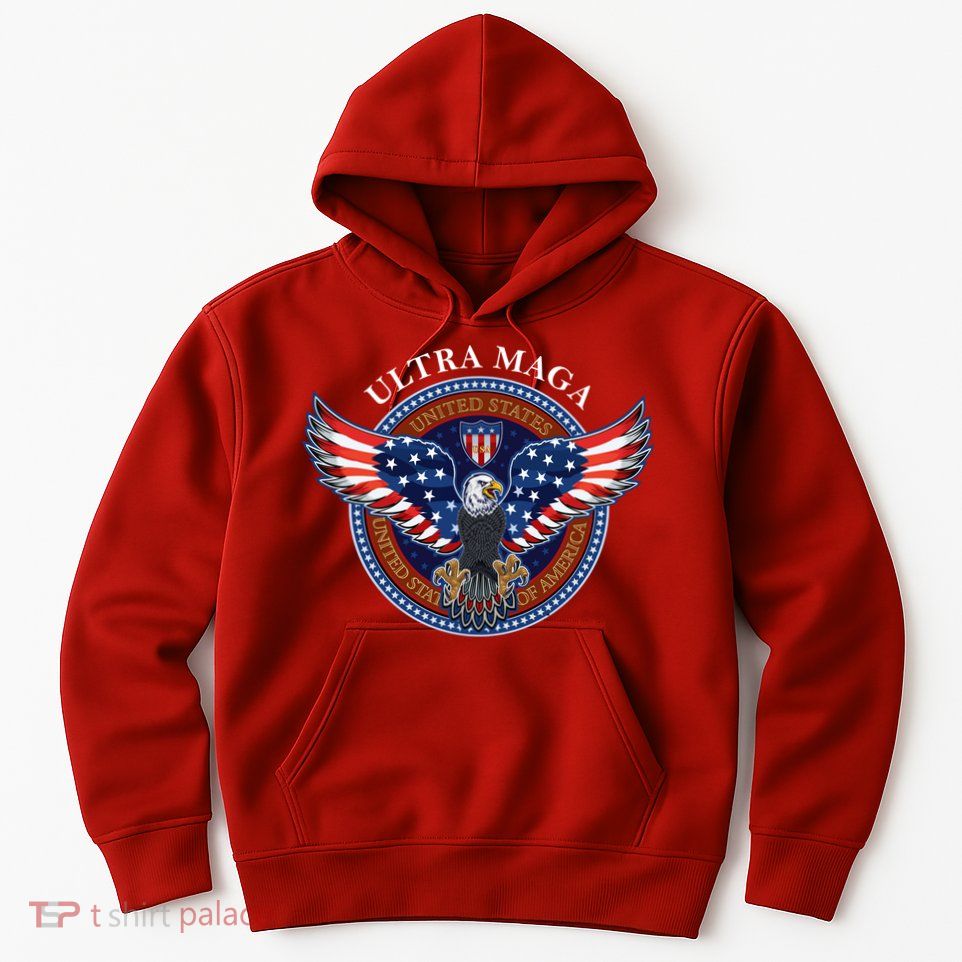 Ultra MAGA USA Eagle Crest Trump 2024 United States America Hoodie
