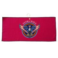 Ultra MAGA USA Eagle Crest Trump 2024 United States America Large Microfiber Waffle Golf Towel