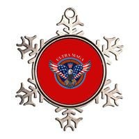 Ultra MAGA USA Eagle Crest Trump 2024 United States America Metallic Star Ornament