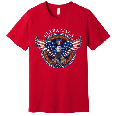 Ultra MAGA USA Eagle Crest Trump 2024 United States America Premium T-Shirt