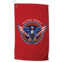 Ultra MAGA USA Eagle Crest Trump 2024 United States America Platinum Collection Golf Towel