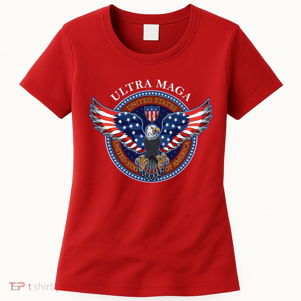 Ultra MAGA USA Eagle Crest Trump 2024 United States America Women's T-Shirt