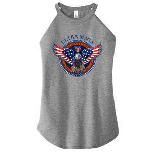 Ultra MAGA USA Eagle Crest Trump 2024 United States America Women's Perfect Tri Rocker Tank