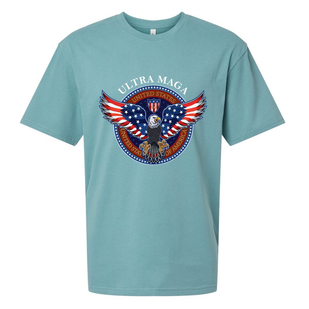 Ultra MAGA USA Eagle Crest Trump 2024 United States America Sueded Cloud Jersey T-Shirt