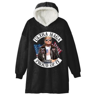 Ultra Maga And Proud Of It Hooded Wearable Blanket