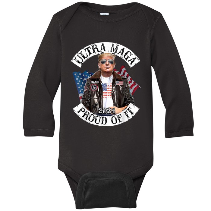 Ultra Maga And Proud Of It Baby Long Sleeve Bodysuit