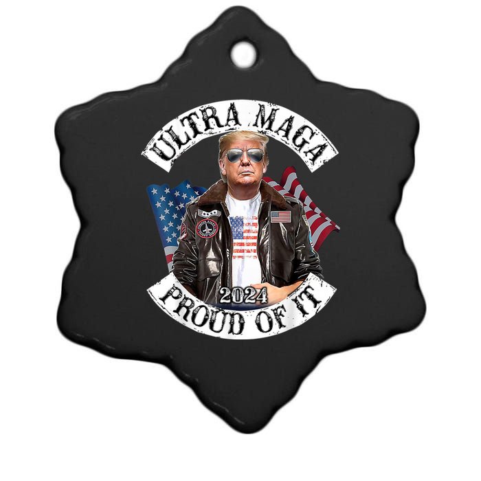 Ultra Maga And Proud Of It Ceramic Star Ornament