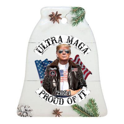 Ultra Maga And Proud Of It Ceramic Bell Ornament