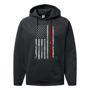 Ultra Maga US Flag American Patriotic Trump Supporter Performance Fleece Hoodie