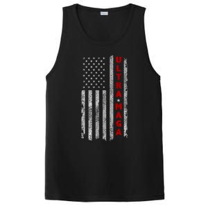 Ultra Maga US Flag American Patriotic Trump Supporter PosiCharge Competitor Tank