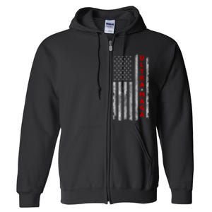 Ultra Maga US Flag American Patriotic Trump Supporter Full Zip Hoodie