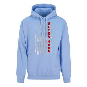 Ultra Maga US Flag American Patriotic Trump Supporter Unisex Surf Hoodie