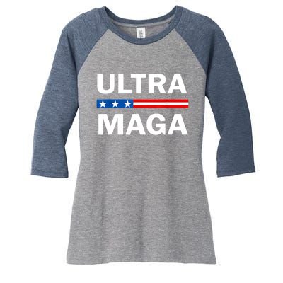 Ultra MAGA Women's Tri-Blend 3/4-Sleeve Raglan Shirt