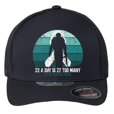 US Military Veterans Suicide Awareness PTSD Awareness Flexfit Unipanel Trucker Cap