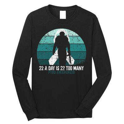 US Military Veterans Suicide Awareness PTSD Awareness Long Sleeve Shirt