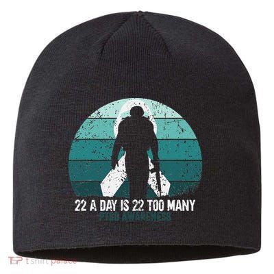 US Military Veterans Suicide Awareness PTSD Awareness Sustainable Beanie