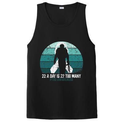 US Military Veterans Suicide Awareness PTSD Awareness PosiCharge Competitor Tank