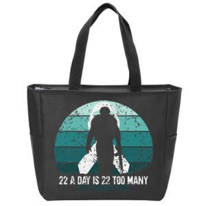 US Military Veterans Suicide Awareness PTSD Awareness Zip Tote Bag