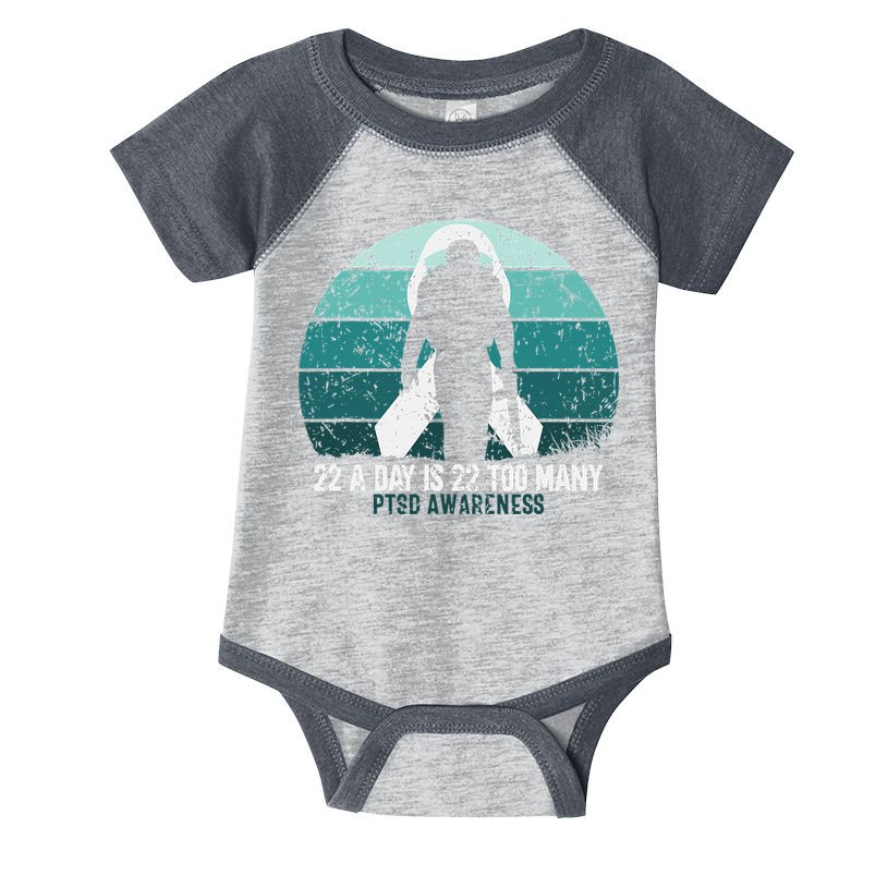 US Military Veterans Suicide Awareness PTSD Awareness Infant Baby Jersey Bodysuit