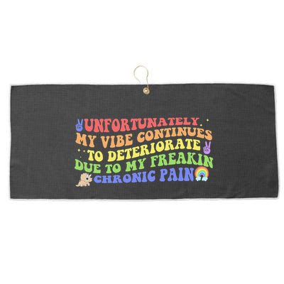 Unfortunately My Vibe Continues To Deteriorate Large Microfiber Waffle Golf Towel