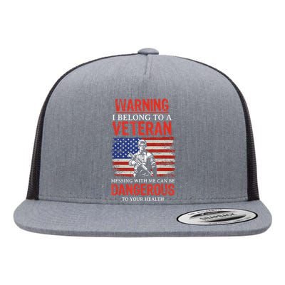 US Military Veteran Wife Blessed To Marry My Hero Gift Flat Bill Trucker Hat