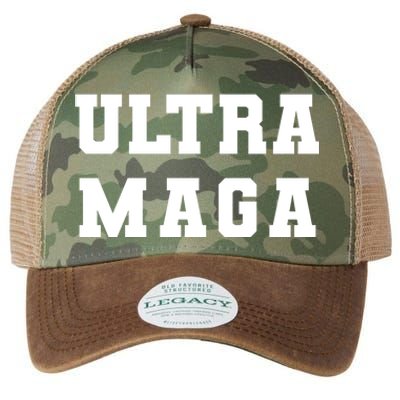 Ultra MAGA Varsity College Font Logo Legacy Tie Dye Trucker Hat