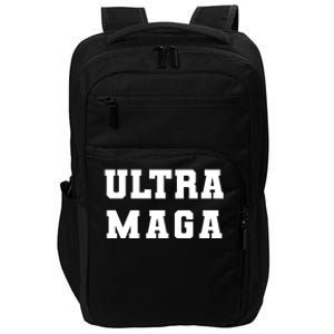 Ultra MAGA Varsity College Font Logo Impact Tech Backpack