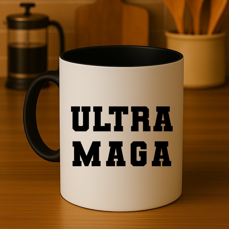 Ultra MAGA Varsity College Font Logo Mug