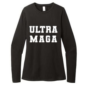 Ultra MAGA Varsity College Font Logo Womens CVC Long Sleeve Shirt