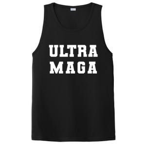 Ultra MAGA Varsity College Font Logo PosiCharge Competitor Tank