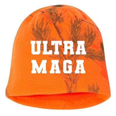 Ultra MAGA Varsity College Font Logo Kati - Camo Knit Beanie