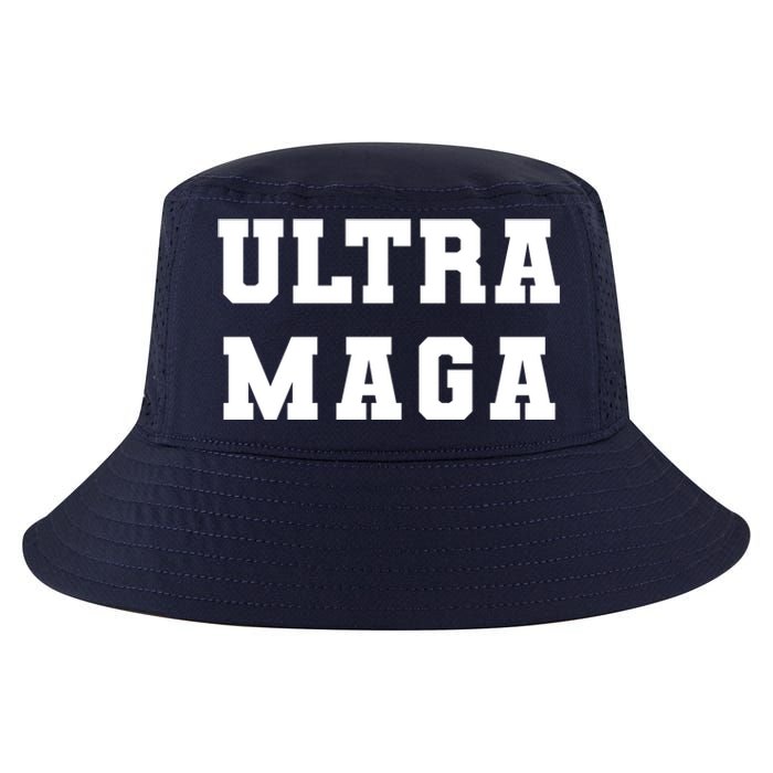 Ultra MAGA Varsity College Font Logo Cool Comfort Performance Bucket Hat