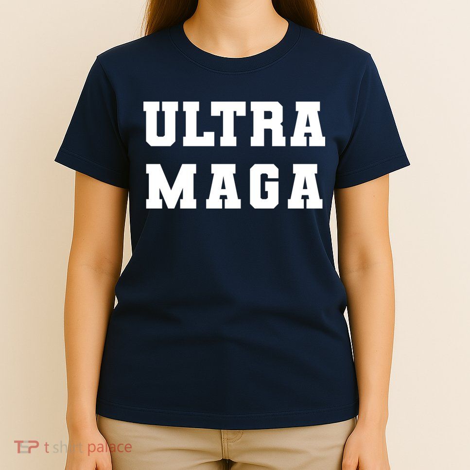 Ultra MAGA Varsity College Font Logo T-Shirt
