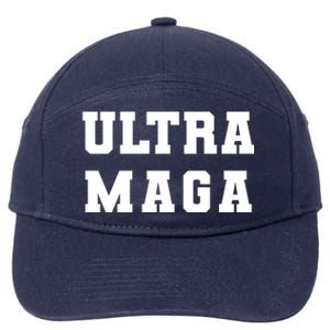 Ultra MAGA Varsity College Font Logo 7-Panel Snapback Hat